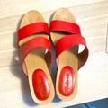 Madewell Shoes | Madewell Clara Clog Sandal In Lipstick Red | Color: Red | Size: 10