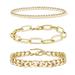 Free People Jewelry | 14k Gold Bracelet Set Adjustable | Color: Gold | Size: Os