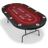 ACEM 90.5" 10 - Player Rubberwood Poker Table Felt | 30.71 H x 90.55 W x 47.24 D in | Wayfair MONO3894
