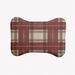 e by design Scotish Plaid Bone Shape Pet Feeding Placemat in Red | 0.5 H x 19 W x 14 D in | Wayfair PMBGN162TA7OR6-S