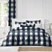 The Tailor's Bed Farmhouse Plaid Farm House/Country Comfortable Set Polyester/Polyfill/Cotton in Blue | Super King | Wayfair FMP-COT-BLU-CMF-SK-3PC