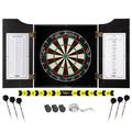 GLD Products Bristle Dartboard & Cabinet w/ Darts in Black/Gray/Green | 21.25 H x 25.25 W x 3.25 D in | Wayfair 40-9161