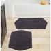 Winston Porter Waterford Collection 100% Cotton Bath Rug w/ Spray Latex Backing 100% Cotton in Gray/Brown | 0.5 H x 21 W in | Wayfair