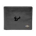 Men's Fossil Black South Florida Bulls Leather Ryan RFID Flip ID Bifold Wallet