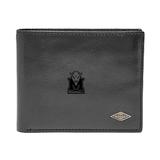 Men's Fossil Black Marshall Thundering Herd Leather Ryan RFID Flip ID Bifold Wallet