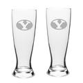 BYU Cougars 2-Piece 23oz. Stylish University Pilsner Glass Set