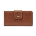 Women's Fossil Brown Virginia Cavaliers Leather Logan RFID Tab Clutch