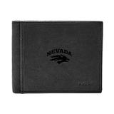 Men's Fossil Black Nevada Wolf Pack Leather Ingram RFID Flip ID Bifold Wallet