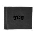 Men's Fossil Black TCU Horned Frogs Leather Ingram RFID Flip ID Bifold Wallet