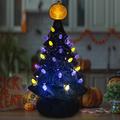 The Holiday Aisle® Retro Tree w/ Vintage Bulbs & Pumpkin Topper Resin | 24 H x 13 W x 13 D in | Wayfair 20092B3B126D490390F584E1A1B707AB