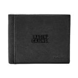 Men's Fossil Black Louisiana Ragin' Cajuns Leather Ingram RFID Flip ID Bifold Wallet