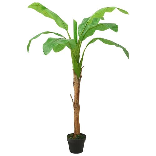vidaXL Künstlicher Bananenbaum mit Topf 125 cm Grün