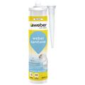Weber Saint Gobain - Mastic silicone sanitaire haute performance acétique, Blanc Pur, 300ml, Weber