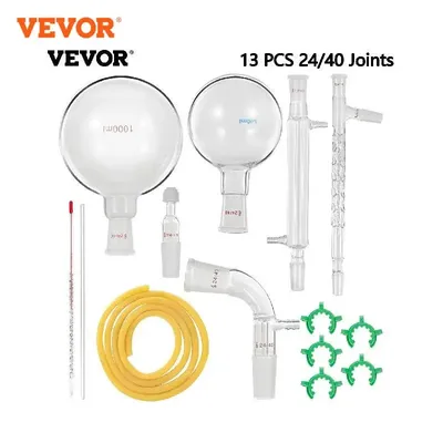 VEVOR – Kit de laboratoire pour la verrerie et la chimie distillateur de 29/32 Joints flacon