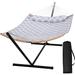 2-person Outdoor Hammock with Stand & Pillow