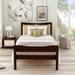 Twin Size Wood Platform Bed with Headboard and Wooden Slat Support