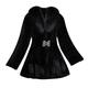 BUKINIE Womens Winter Elegant Jacket Coat Oversized Parka Faus Fur Fleece Luxury Open Front Long Cardigan Outwear Windbreaker Plus Size Outdoor Jackets(Black,5XL)