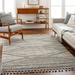 Maydolong 2'10" x 10' Updated Moroccan Farmhouse Charcoal/Gray/Light Beige/Light Gray/Light Slate/Peach Runner - Hauteloom