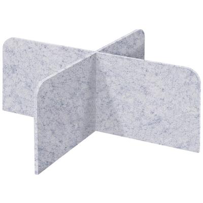 Versare SoundSorb X-Fit 48" x 24" Marble Gray Desktop Privacy Panel 7826221