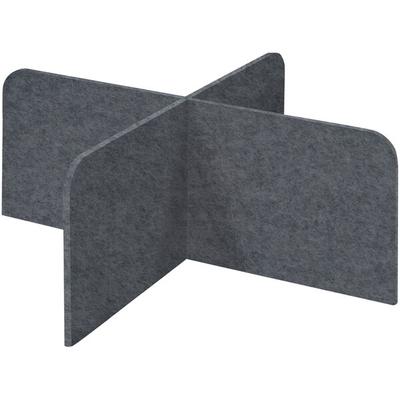 Versare SoundSorb X-Fit 48" x 24" Dark Gray Desktop Privacy Panel 7826225