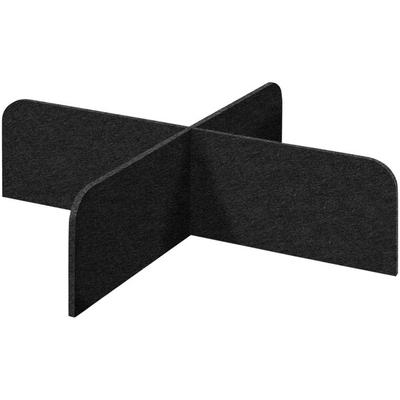 Versare SoundSorb X-Fit 48" x 12" Black Desktop Privacy Panel 7826204
