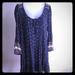 American Eagle Outfitters Dresses | American Eagle Blue Boho Long Sleeve Dress Size Xs | Color: Blue/White | Size: Xs