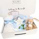 Newborn Baby Boy Gifts Let The Adventure Begin 11 Piece New Baby Boy Hamper New Baby Essentials Clothes, Socks, Toy, Plaque, Baby Moment Cards Baby Shower Present Mum to Be Gift Gmily Hare (Boy)