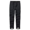 Jade Hare EUR Women's Winter Sherpa Lined Sweatpants Thicken Warm Brushed Elastic Pants Jogger (Black, X-Large)