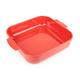 Peugeot 60138 Square Baking Dish, Ceramic, 9405.4 milliliters, Red