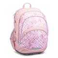 TOTEM | Large Ergonomic School Bag | Kids Backpack with Back Frame for Stability & Spine Support | Style Pearl | Pink