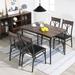 Red Barrel Studio® Leday 5 - Piece Family Dining Set Wood/Metal in Brown/Gray | 30 H in | Wayfair 5A587FFF46D44CCDBCB9844E595A16C5