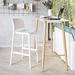 Latitude Run® Sensilla Stackable Bar Stool, Set Of 2 Plastic/Acrylic in White | 40.6 H x 19.7 W x 20.5 D in | Wayfair