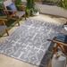 Bagenalstown 5'3" x 7' Outdoor Farmhouse Moroccan Silver/Ink/Smoke/Dark Gray/Multi Brown/Dark Blue/Cream/Navy Outdoor Area Rug - Hauteloom