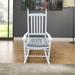 Casual Outdoor Indoor Wood Rocking Chair with Slatted Back