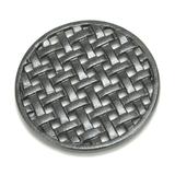 Minuteman International Round Cast Iron Lattice Trivet, 6.5 Inch Diameter, Black