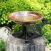 Achla Designs Hammered Copper Birdbath w/Tripod Stand, 12.5 Inch Diameter, Polished Copper Plated