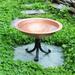 Achla Designs Hammered Solid Copper Birdbath w/Tripod Stand, 12.25 Inch Diameter, Satin Copper