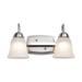 15 Watt LED 2 Light Vanity Fixture 3000K Brushed Nickel with Alabaster Glass - Brushed Nickel