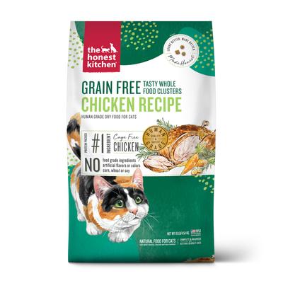 The Honest Kitchen Whole Food Clusters Grain Free Chicken Dry Cat Food, 10 lbs.