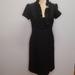 J. Crew Dresses | J. Crew Sz0 Black Wool Blend Short Sleeve Dress A95 | Color: Black | Size: 0
