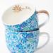 Lilly Pulitzer Kitchen | Lilly Pulitzer Ceramic Mugs (2) | Color: Blue/Gold | Size: 12 Fl. Oz.