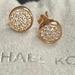 Michael Kors Jewelry | Brand New Michael Kors Rose Gold Pave Disc Stud Earrings | Color: Gold | Size: Os