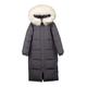 Large Real Raccoon Fur Collar Women Winter 90% Duck Down Jacket Female Loose Thick Long Feather Coat Plus Size - black jacket2,XXXL