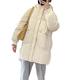 Women's Down Feather Jackets Coat Winter Baggy Thickening Warm Bubble Long Oversized Female Puffer Cotton Padded Jacket Outwear - white,L