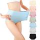 Cauniss Cotton Panties High Waisted C Section Recovery Postpartum Soft Full Coverage Underwear for Women(7 Pack) - Multi - XL
