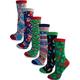 Kalon 6 Pack Women's Christmas Crew Socks Gift Set - - Medium