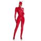 ZLZNX Women Latex Catsuit PVC Faux Leather One Piece Jumpsuit Lady Bodysuit Costume PU Erotic Lingerie Clubwear,Red,3XL