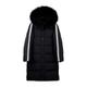 Large Real Raccoon Fur Collar Women Winter 90% Duck Down Jacket Female Loose Thick Long Feather Coat Plus Size - black jacket5,XL