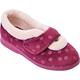 Cosyfeet Snuggly - Burgundy floral - 3 - Extra Wide Women's Slippers