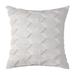 Everly Quinn Jamillette Square Faux Fur Pillow Cover & Insert Polyester/Polyfill/Faux Fur in White | 18 H x 18 W x 5 D in | Wayfair